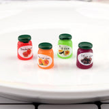 5pcs Dollhouse Jam Fruit Can Miniature Toy Doll Food Kitchen Living Room Accessories Kids Gift Pretend Play Toy
