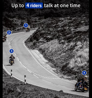 2PCS Lexin B4FM 4 Way Bluetooth Motorcycle Helmet Intercom Headsets,BT Wireless Communication Intercomunicadores Motorbike Music
