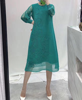 Elegant Women Miyak Pleated Fashion Dress New Plus Size Belly Cover Pleats Please Dress
