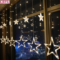 QIFU USB rideau lumineux joyeux noël décor pour la maison 2019 noël ornements arbre de noël pendentifs noël cadeaux nouvel an 2020