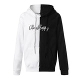 JAYCOSIN Unisex Hoodie Two Color Splicing Smiley Print Fashion Hoodie Sweat Comfort Pocket Casual XL 3XL 4XL 5XL