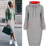 Women Hoodie Dress 2019 Winter Spring Women's Pullover Fashion Ladies Sweatshirts Female Long Hoodies Plus Size Women Pull Hoody on AliExpress