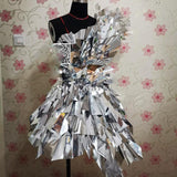 Future technologie argent robe modèle passerelle scène spectacle défilé thème scène danse costume on AliExpress