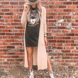 BOHO INSPIRED rock'n'roll vibes boho DRESS sleevless casual summer dress chic Charcoal T shirt dress women 2019 gypsy vestido