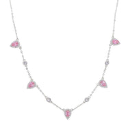 Bohemia NEWest gold color Pink stone statement chain necklace choker fashion jewelry for women elegance gift stylish jewelry