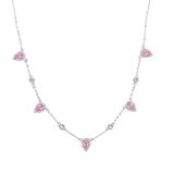 Bohemia NEWest gold color Pink stone statement chain necklace choker fashion jewelry for women elegance gift stylish jewelry