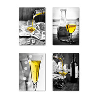 Food Drink Wine Canvas Kitchen Poster Nordic Wall Art Print Abstract Painting Modern Decorative Picture Dining Room Decoration