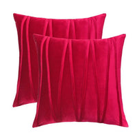 2pcs pack Cream Pillow Covers Soft Velvet Home Decorative Cushion Cover White Red For Sofa Chair Couch 45x45cm 50x50cm 60x60cm