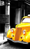 Nordic Canvas Painting Retro European City Scenery Picture Home Decor Wall Art Yellow Car Balloon Posters and Prints for Bedroom