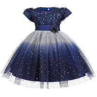 Pegeant Sequined Backless Kids Dresses for Girls Wedding Party Princess Dresses Baby Girls First Communion Layered Tutu Dresses