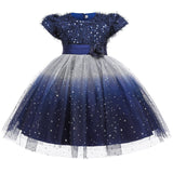 Pegeant Sequined Backless Kids Dresses for Girls Wedding Party Princess Dresses Baby Girls First Communion Layered Tutu Dresses