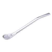 Spoon Tea Filter Yerba Mate Tea Straws Stainless Steel Drinking Straw Bombilla Gourd Reusable Tea Tools Washable Bar Accessories