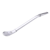 Spoon Tea Filter Yerba Mate Tea Straws Stainless Steel Drinking Straw Bombilla Gourd Reusable Tea Tools Washable Bar Accessories