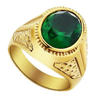 Valily Jewelry Men&#39;s Simple Tiger Eye Ring Stainless steel Oval Stone Band Golden Ring For Women Weeding Party Jewelry for Men
