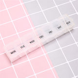 1Pc 7 Days Pill Medicine Box Weekly Tablet Holder Storage Organizer Container Case Pill Box Splitters 3 Colors