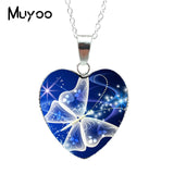2019 Hot Purple Magic Butterfly Heart Jewelry Necklace Beautiful and Mysterious Butterfly Pendant Heart Necklace Jewerly HZ3
