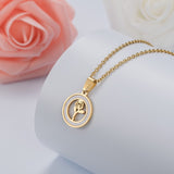 HOBBORN Trendy Women Men Religious Necklace Stainless Steel Gold Color CZ Crystal Virgin Mary Maria Necklaces &amp; Pendants Jewelry