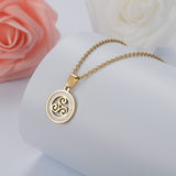 HOBBORN Trendy Women Men Religious Necklace Stainless Steel Gold Color CZ Crystal Virgin Mary Maria Necklaces &amp; Pendants Jewelry