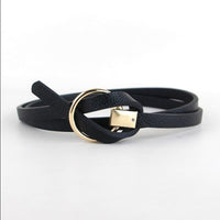 New Design Belts Women Knotted waist Belt thin Fashion Korean Small Belt Woman Dress decorate brown leather round buckle gifts