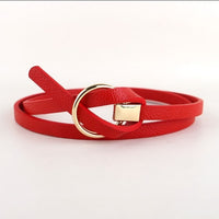 New Design Belts Women Knotted waist Belt thin Fashion Korean Small Belt Woman Dress decorate brown leather round buckle gifts