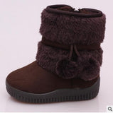 Girls Snow Boots New Fashion Comfortable Thick Warm Kids Boots Lobbing Ball Thick Children Winter Cute Boys Boots Princess Shoes