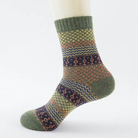 LNRRABC Winter Thick Warm Stripe Wool Socks Casual Calcetines Hombre Sock Business Male Socks