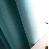YCENTRE Faux Linen 70%-85% Shading Custom Made Insulating Modern Style Solid Color Blackout Curtain For Living Room Window