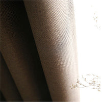 YCENTRE Faux Linen 70%-85% Shading Custom Made Insulating Modern Style Solid Color Blackout Curtain For Living Room Window