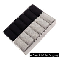 12 Pairs/Lot Plus Size Men&#39;s Cotton Socks Business Men Deodorant Crew Socks Breathable Male Solid Color US size(7-11.5) EU 39-48