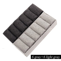 12 Pairs/Lot Plus Size Men&#39;s Cotton Socks Business Men Deodorant Crew Socks Breathable Male Solid Color US size(7-11.5) EU 39-48