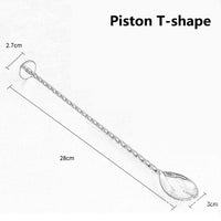 1pcs stainless steel stick fork spoon cocktail spoon spiral kitchen utensils double stick stir stick cocktail bar bar utensils