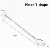 1pcs stainless steel stick fork spoon cocktail spoon spiral kitchen utensils double stick stir stick cocktail bar bar utensils
