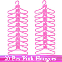 Random 1 Set Doll Accessories for Barbie Doll Shoes Boots Mini Dress Handbags Crown Hangers Glasses Doll Clothes Kids Toys 12&#39;&#39;