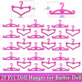 Random 1 Set Doll Accessories for Barbie Doll Shoes Boots Mini Dress Handbags Crown Hangers Glasses Doll Clothes Kids Toys 12&#39;&#39;