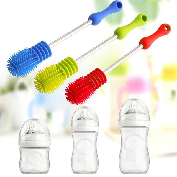 2019 New For Washing Cleaning baby bottle brush Rotary Handle Long Handle Scrubbing Feeding-bottle Brush