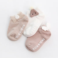3 Pairs/Pack Baby Socks Newborn Cotton Ankle Socks Toddler Anti-slip Floor Sock Baby Girls Bowknot Flower Socks Princess