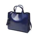 Women Leather Bags Women&#39;s Vintage Handbag Casual Female Bag High Quality Trunk Tote Ladies Shoulder Bag Large Messenger bag