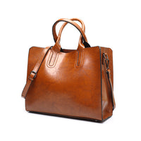Women Leather Bags Women&#39;s Vintage Handbag Casual Female Bag High Quality Trunk Tote Ladies Shoulder Bag Large Messenger bag