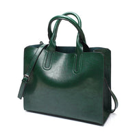Women Leather Bags Women&#39;s Vintage Handbag Casual Female Bag High Quality Trunk Tote Ladies Shoulder Bag Large Messenger bag