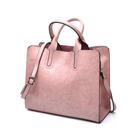 Women Leather Bags Women&#39;s Vintage Handbag Casual Female Bag High Quality Trunk Tote Ladies Shoulder Bag Large Messenger bag
