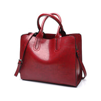 Women Leather Bags Women&#39;s Vintage Handbag Casual Female Bag High Quality Trunk Tote Ladies Shoulder Bag Large Messenger bag