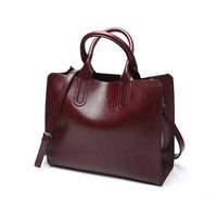 Women Leather Bags Women&#39;s Vintage Handbag Casual Female Bag High Quality Trunk Tote Ladies Shoulder Bag Large Messenger bag