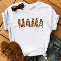 Maycaur Fashion Leopard Print Love T-shirts Mouse Female Shirt Casual White Women Tshirts Harajuku T Shirt Femme Tops Tees