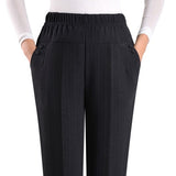 Extra Large Size Women Pants Loose High Elastic Elastic Pants Middle-aged Clothing 6XL 7XL 8XL Autumn Pants Female Trousers J400