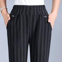 Extra Large Size Women Pants Loose High Elastic Elastic Pants Middle-aged Clothing 6XL 7XL 8XL Autumn Pants Female Trousers J400