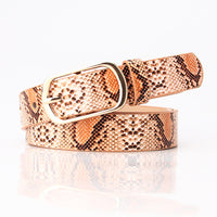 2020 Vintage Snake Leopard Print Belt for Women Black Fashion Waist Leather Belt for Lady Female Waistband Belts