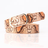 2020 Vintage Snake Leopard Print Belt for Women Black Fashion Waist Leather Belt for Lady Female Waistband Belts