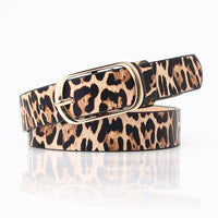 2020 Vintage Snake Leopard Print Belt for Women Black Fashion Waist Leather Belt for Lady Female Waistband Belts