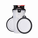 2 In 1 Pet Travel Water Bottle Foldable Dog feed Bowl Drink Cup Food Container Silicone Outdoor Portable Dog Cat Feeder