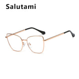 2020 New Luxury Brand Anti-blue Light Square Clear Glasses Frame For Women Retro Computer Goggle Cat Eye Eyeglasses Transparent